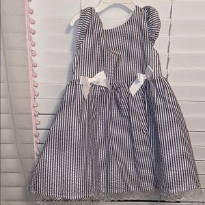 2/$20 Rare Editions 3T Blue and White Dress
